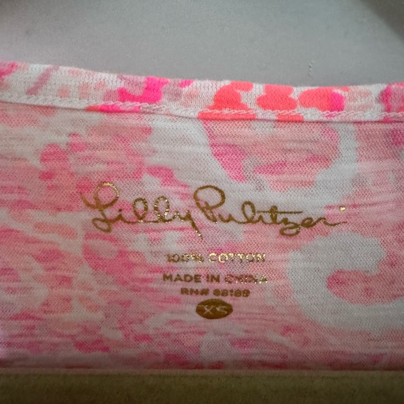 Lilly Pulitzer Holly Tunic Top in Pink Pout w/Tassel Sz XS - Picture 2 of 3